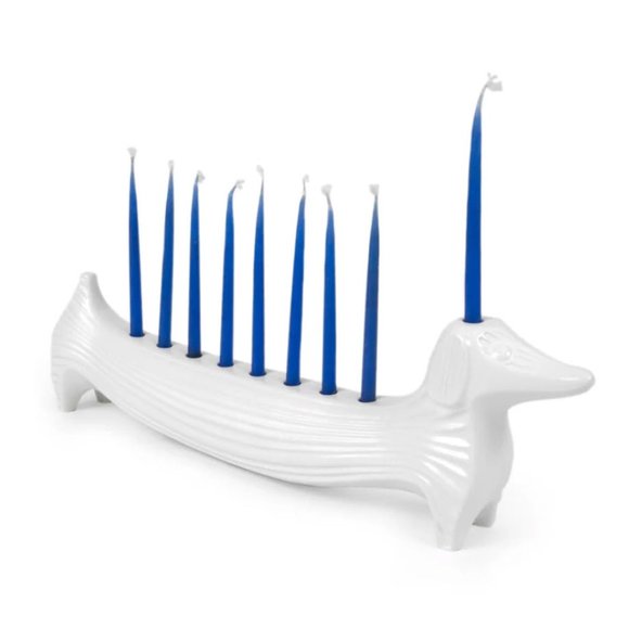 Jonathan Adler Menagerie Dachshund Dog Menorah - Picture 5 of 7